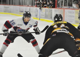 Connor Logan faces off on Nov. 14 against the Nanaimo Buccaneers