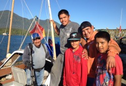 Four Generations of the Brown family’s fishers pose on the west coast of Vancouver Island. (Ha’oom Fisheries Society photo)