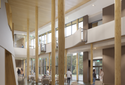 Architectural rendering of the atrium in the National Centre for Indigenous Laws at UVic, to be completed in 2024. (UVic image)