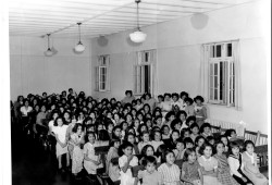 Over 150,000 Indigenous children were forced to attend residential schools from the 1860s to the 1990s. Pictured are students at the Alberni Indian Residential School. (United Church of Canada archives) 
