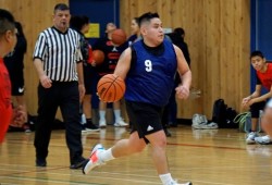 Teams Witwaak and Thunder compete in the All Nuu-chah-nulth Basketball Championship at the Alberni Athletic Hall on Saturday, Feb. 22.