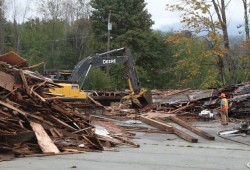 The Somass Hall went down in hours on Sept. 30. (Eric Plummer photo)