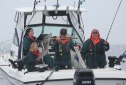 Guides and visitors from the Water’s Cove Resort fish in Kyuquot Sound on June 21, 2022.