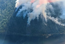 The BC Wildfire Service says the fire is still burning out of control at 140 hectares in size, according to their latest update on Thursday, June 8. (BC Wildfire Service photo)