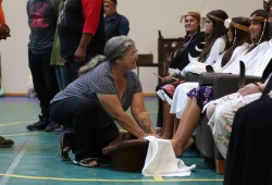 Part of the ceremony was the washing of their feet by Ha’wiih. 
