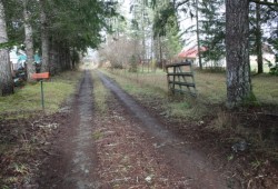 This driveway leads to the proposed 57,000-square-foot cannabis production facility.