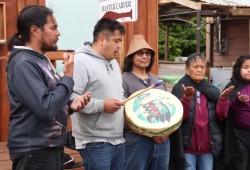  Sanford Williams' family arrived at Yuquot to sing and dance to celebrate the opening of his new shop.