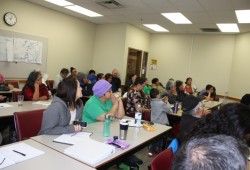 More than 50 people crowded into the classroom for the course's first day. (Denise Titian photo)