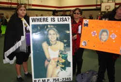 The family of Lisa Marie Young, who disappeared from Nanaimo in 2002, took part in the march.