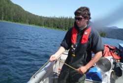 After serving as a summer intern during his university years, Jared Dick is now a full-time biologist with the Nuu-chah-nulth Tribal Council's fisheries department. (Photo supplied by Jared Dick)  