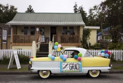 Randy and Pam Nattress decorated their vehicle to send a video to their grandson in Edmonton for his high school graduation. The couple left the decorations on to celebrate the high school graduates in Ucluelet.