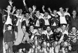 Grisdale won the national Senior A men's basketball championship in 1955 with the Alberni Athletics.