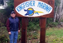 Huu-ay-aht Chief Councilor Robert Dennis Sr., stands at the Kingfisher Marina, one of the businesses owned by the First Nation.
