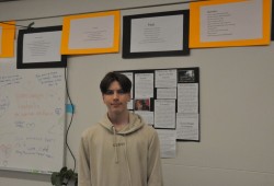 Rhys Cannon, grade ten English student and author of the poem, Fear.