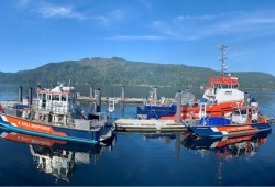 Western Canada Marine Response Corporation vessels moored at the new response base in Port Alberni on Harbour Road. (Submitted photo) 