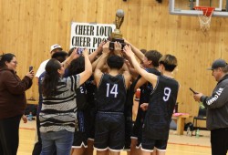 The Ahousaht Islanders boys took the U17 title after a fast-paced game against Naani, a team made-up of Ucluelet Secondary School athletes.
