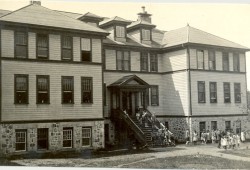 The Alberni Indian Residential School operated in Tseshaht territory from 1873 to 1974 and is named in the litigation. (United Church of Canada archives)