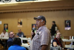 “We have to do something,” said Nuchatlaht Councillor Archie Little, who joined the chorus of concerns at the beginning of a Nuu-chah-nulth Council of Ha’wiih Forum on Fisheries. (Eric Plummer photo)