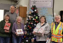 Campbell River Food Bank volunteers pause for a team photo during their busiest time of the year.