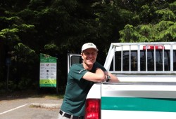 Francis Bruhwiler has been working as a human wildlife co-existence specialist with the Pacific Rim National Park Reserve for over a decade. He says if you encounter a wolf to make noise and look big. Don’t approach it for photos. (Nora O’Malley photo)
