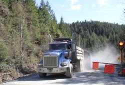 Almost 300,000 cubic metres of gravel was gathered from the region to build a safer road passage to Barkley Sound communities.