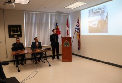 In a press conference held at the RCMP detachment on Oct. 16 they presented a troubling timeline along with information about Justin Hall, Amber’s former boyfriend, now deceased. (Denise Titian photo)