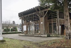 The whaling monument has been moved from its old home at the Victoria Quay to a newly built structure. (Karly Blats photo) 