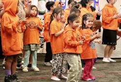 After a community lunch, there was dancing and song at the former site of the Christie Residential School in Tofino. 