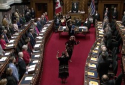 Back in 2019 the province passed the Declaration on the Rights of Indigenous Peoples Act, which sets to align B.C.’s laws with the United Nations Declaration on the Rights of Indigenous Peoples. (Legislative Assembly of B.C. video still)