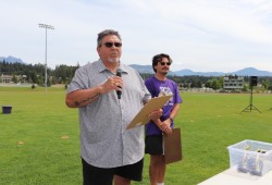 Nuu-chah-nulth Tribal Council Vice-President Les Doiron said he was happy to see Nuu-chah-nulth youth, elders and children put on such a great display of kindness, happiness and athleticism. He thanked the many volunteers, as well as Brevin Charleson, this year’s Tlu-piich Games Coordinator.