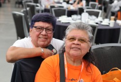 Kyuquot elder Lillian Jack with her brother Lavigne.