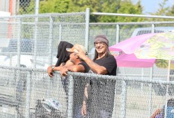 Lonnie Erickson watches his family play ball on Aug. 6 at Echo Park in Port Alberni. 