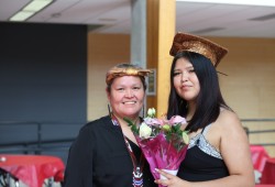 Michelle James and Maryanne Napoleon were among the over 50 Nuu-chah-nulth graduates recognized on June 6.