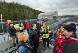 In December Fisheries Minister Dianne Lebouthillier visited Vancouver Island, where she saw a Mowi salmon farm on the east coast. (Submitted photo)