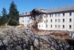 The Nanaimo Indian Hospital operated from 1946 to 1966. Pictured is the hospital being demolished.