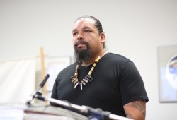 Ahousaht Chief Councillor n̓aasʔałuk, John Rampanen, urged mainstream society to be aware of the struggles of his nation.