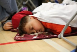 The cultural celebration was held like a potlatch, with songs going into the late nigh hours. Many children stayed throughout the event.
