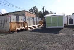 Most of the people living in the trailers that were moved now reside in the next-door Wałyaqił Tiny Home Village, which is being run by the Port Alberni Friendship Center. (Denise Titian photo)