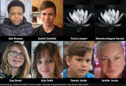 The deceased victims from the school include 39-year-old female educator Shannda Aviugana-Durand, 12-year-old female students Ticaria Lampert, Zoey Benoit and Kylie Smith, as well as Abel Mwansa and Ezekiel Schofield, two male students, ages 12 and 13. Two additional victims, Jennifer Jacobs, a 39-year-old female and Emmett Jacobs, an 11-year-old male, were located deceased in a local residence. These have been identified to be the mother and younger brother of the assailant. (RCMP photo)