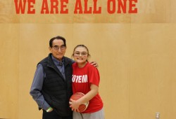 Tom Watts with granddaughter Jaidin Knighton at the Totem 69 tournament in Port Alberni.