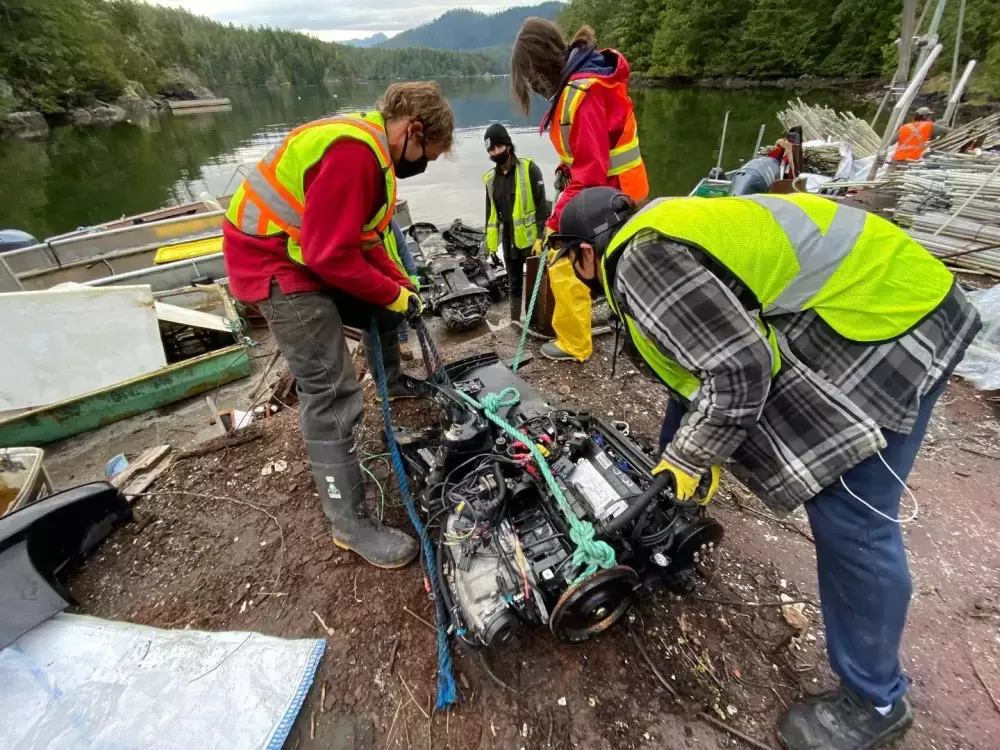 Nine derelict vessels will be removed from Ucluelet Inlet as part of the west coast coastal improvement project. (Coastal Restoration Society photo)