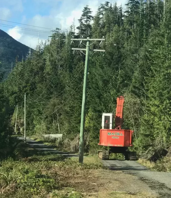 Ka:’yu:’k't'h'/Che:k:tles7et'h' First Nations (KCFN) will use a grant for a feasibility study that will look at replacing the existing above-ground power lines and infrastructure with an underground distribution line throughout the community of Houpsitas. (Submitted photo)