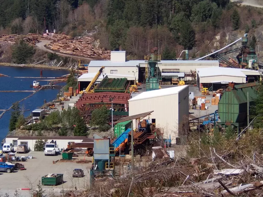 San Group purchased the former Coulson Mill on Alberni Inlet. (Mike Youds photo)