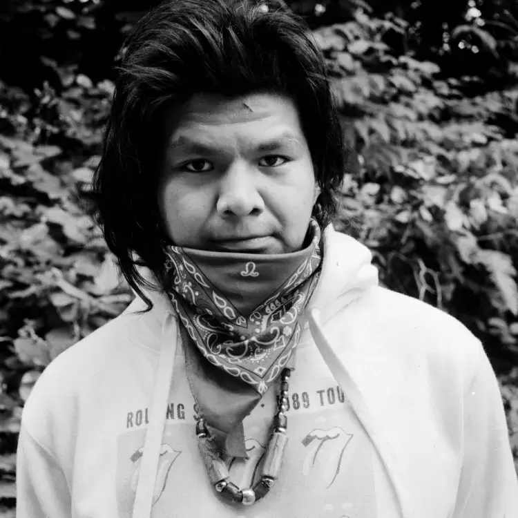 Victor Peter, Pacheedaht Hereditary Chief, was among the protestors at the Fairy Creek blockade headquarters, near Port Renfrew, on May 20, 2021.   The 19-year-old said he has been spending a lot of his time at the protest camps because the territory has been in his family for many generations.   Full of traditional plants and cedar, it’s “sacred,” he said.