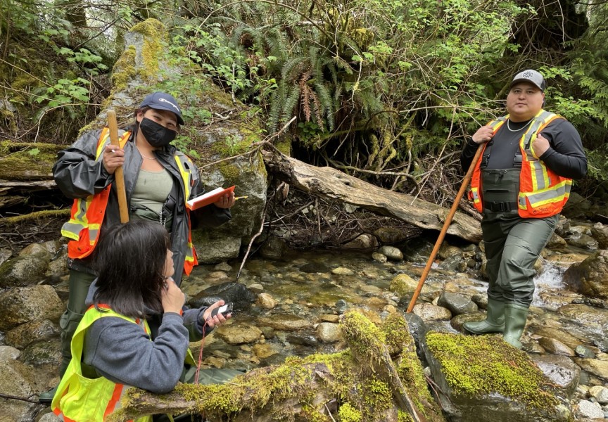 Participants engage in a 5-week technical training certification facilitated by the Central Westcoast Forest Society (CWFS) between April 19 to May 21 near Tofino. (Photo supplied by CWFS)