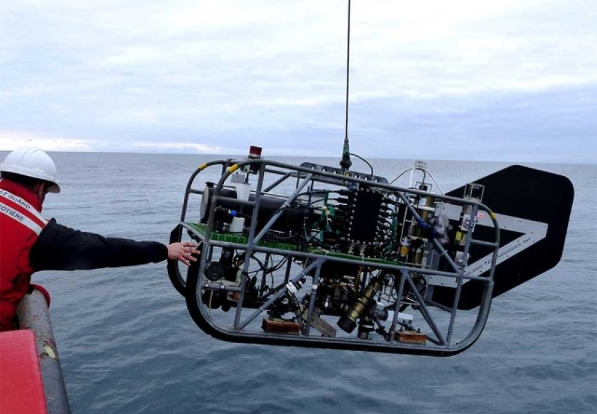 An ROV camera used for seamount exploration in the area of interest. (DFO photo)