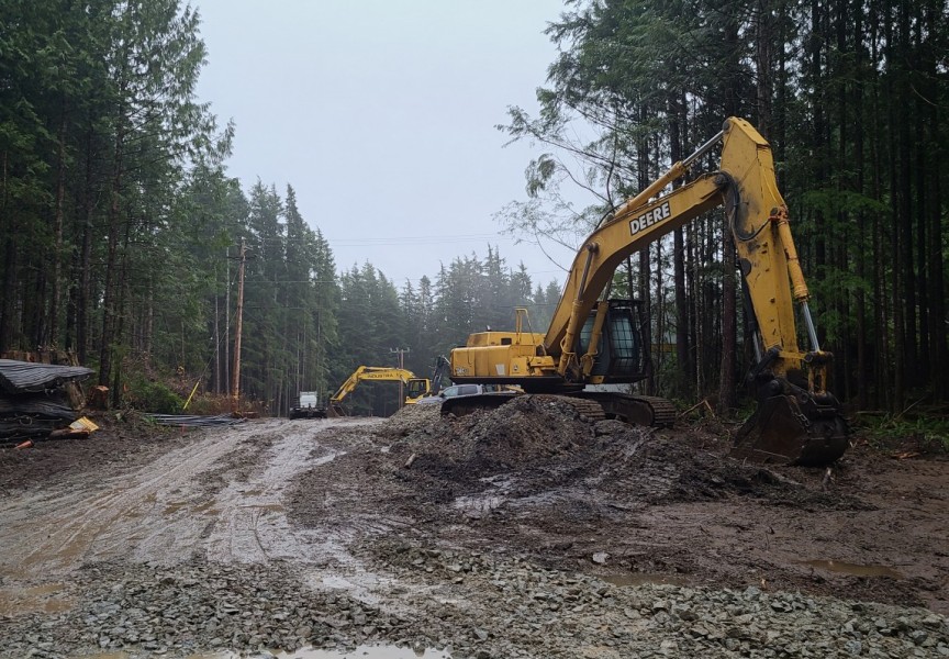 Work on an $8-million wastewater project for Bamfield has begun. Some residences still deposit raw sewage into the inlet, but co-operation between the Huu-ay-aht First Nations and universities is clearing the path for the long awaited facility. (Huu-ay-aht First Nations photo)