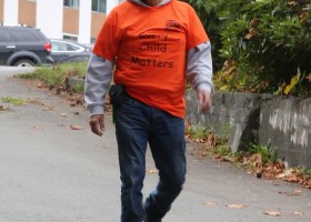 Ron Dick walks for Orange Shirt Day
